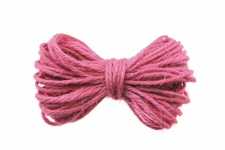 10 meter Hennep touw fuchsia 2 mm dikte