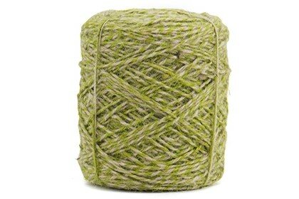 Hennep touw twisted groen 3.5 mm dik 10 meter