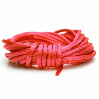 Satijn koord 2 mm hot pink