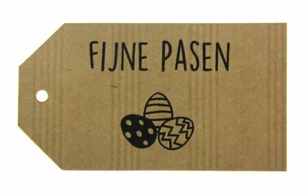 Label kraft fijne pasen