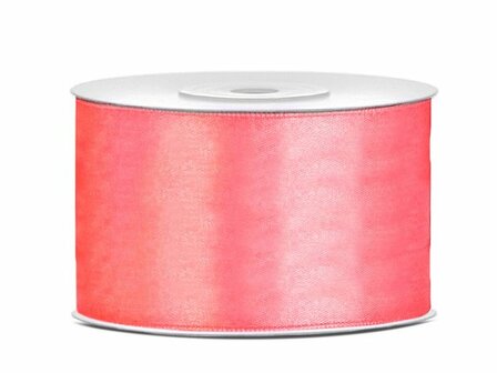 Satijn lint 38 mm bubbelgum roze