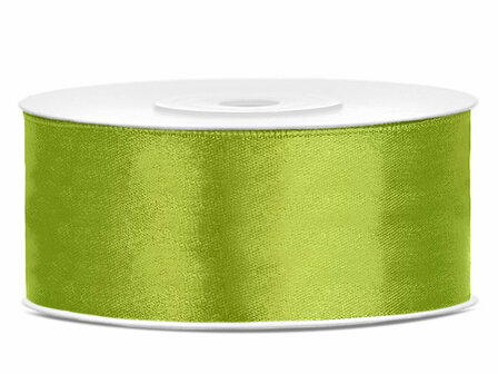 Satijn lint 25 mm lime groen 6 meter