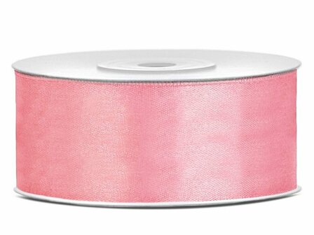 Satijn lint 25 mm oud roze 6 meter