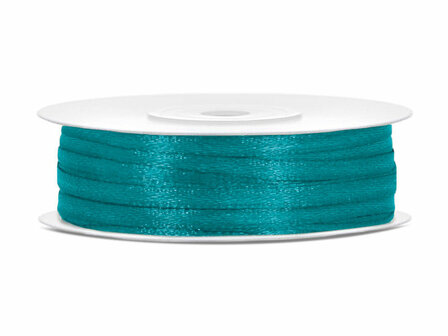 10 meter Satijn lint 3 mm aqua