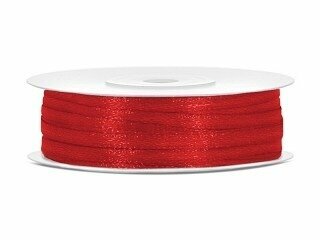 10 meter Satijn lint 3 mm rood