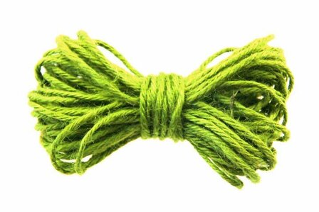 Jute touw lime groen 2 mm dikte 10 meter