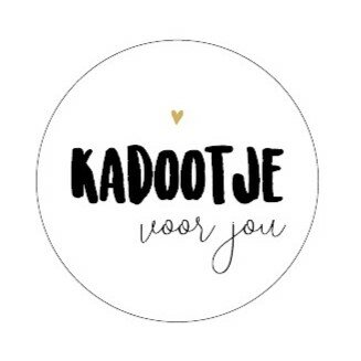 Stickers kadootje voor jou met goud metallic hartje 10 stuks