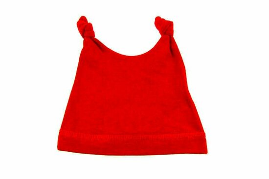 Babymutsje 2 knoop rood