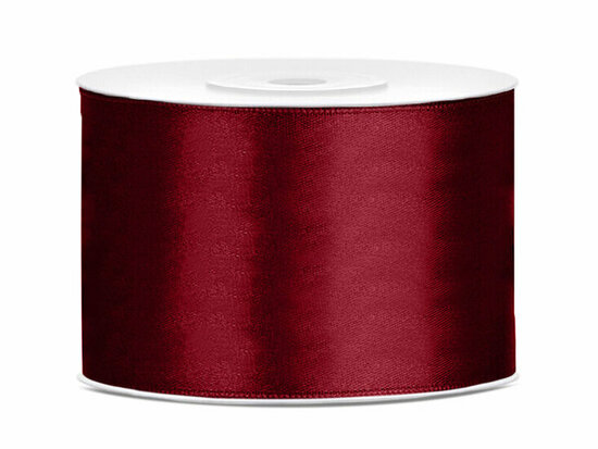 Satijn lint 50 mm bordeaux rood 6 meter