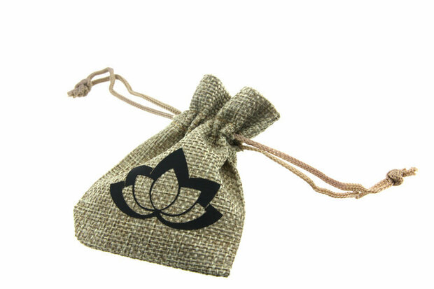 Jute look zakjes lotus 7 x 9 cm