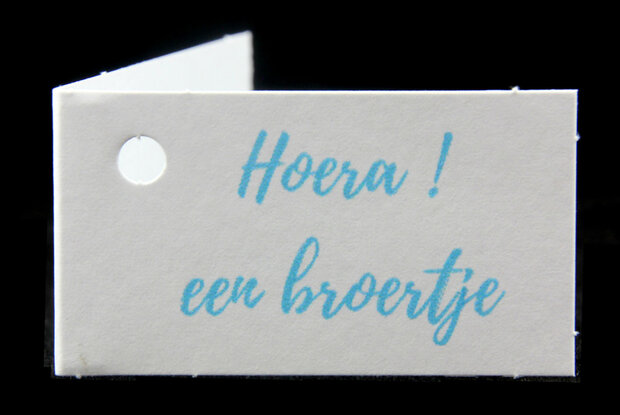 Kaartjes voor doopsuiker hoera een broertje